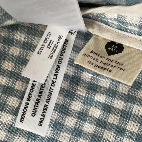 Madewell 100% Linen Collarless Blazer in Gingham Check - Picture 6 of 13